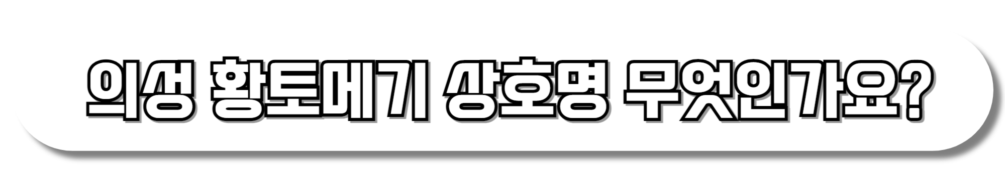 의성 황토메기 상호명 무엇인가요