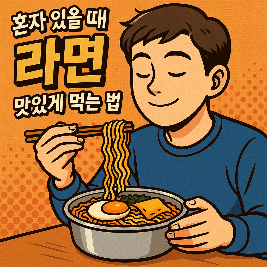혼밥 라면 맛있게 먹기