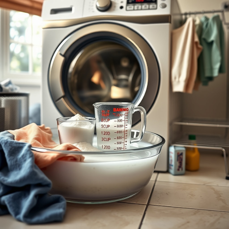 냄새가 심할 경우, 따뜻한 물과 베이킹소다를 섞어 옷을 하룻밤 담가 두세요.