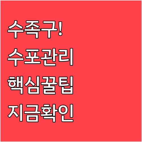 수족구 수포 관리 가정 내 위생 수칙..