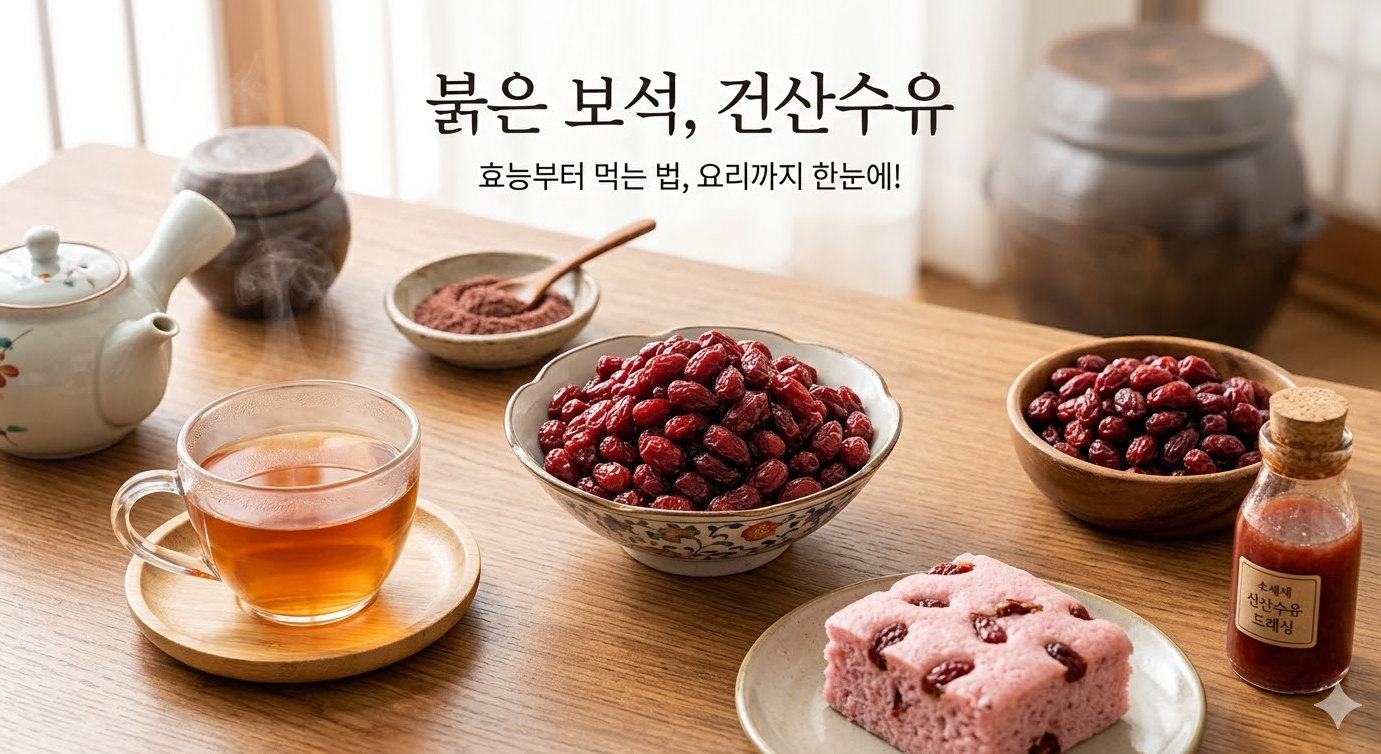 건산수유 효능, 먹는 방법, 요리법 알아보기