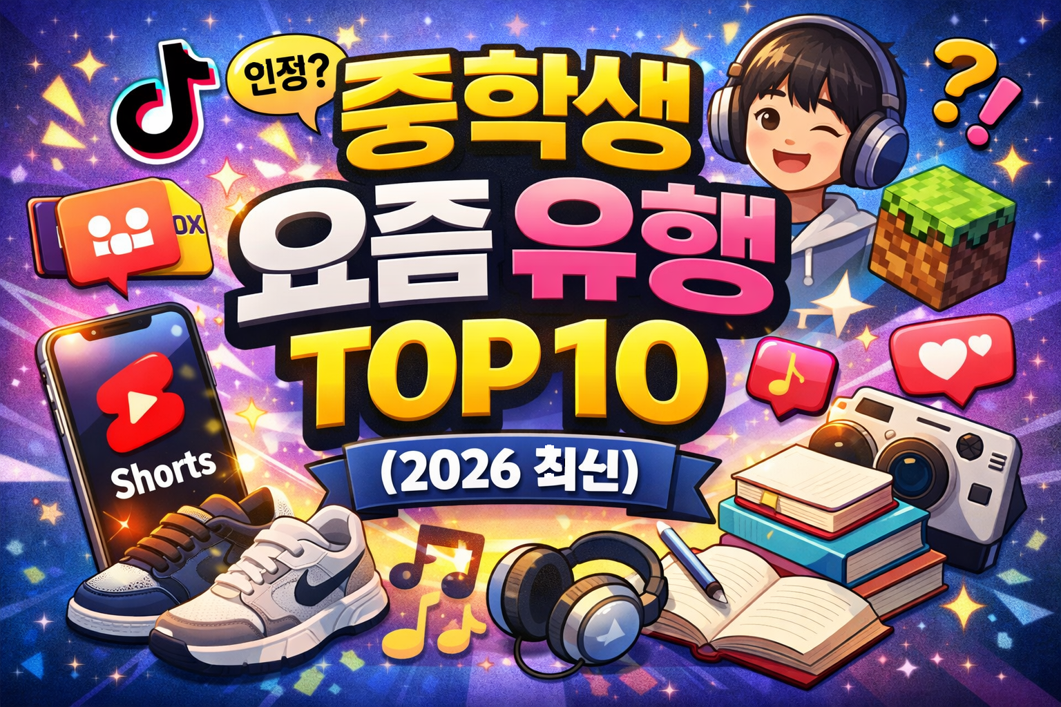 중학생 요즘 유행 TOP 10