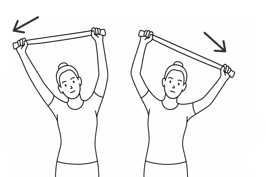 거북목 수건 운동