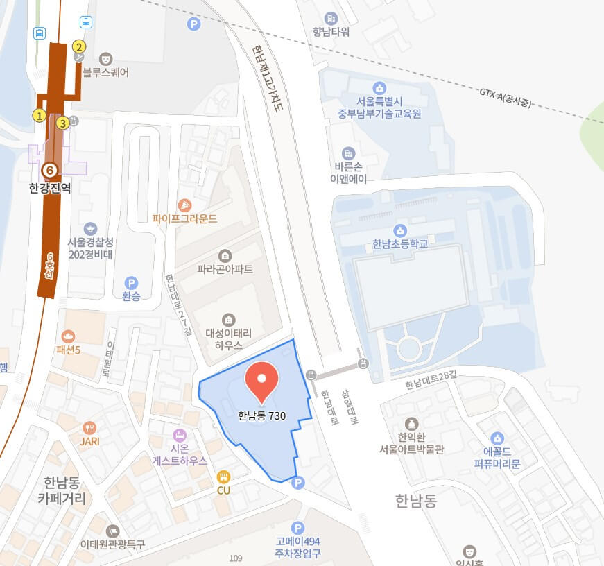 한남초등학교 근처 공터