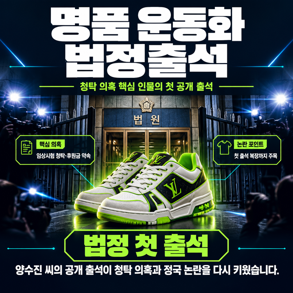 명품 운동화 법정출석