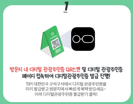 디지털 관광 주민증 발급 방법