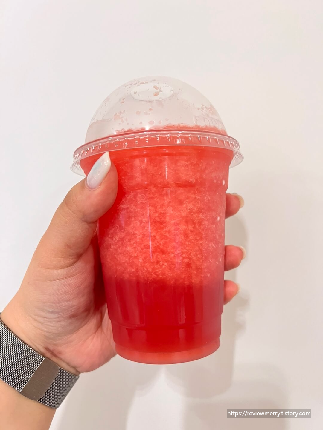 수박주스 층 나뉜 사진