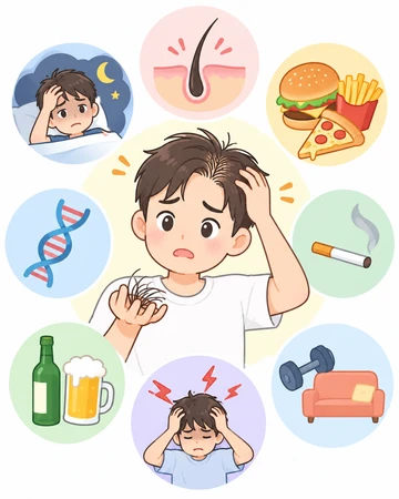 탈모원인과 머리카락 빠짐 확인 기준15