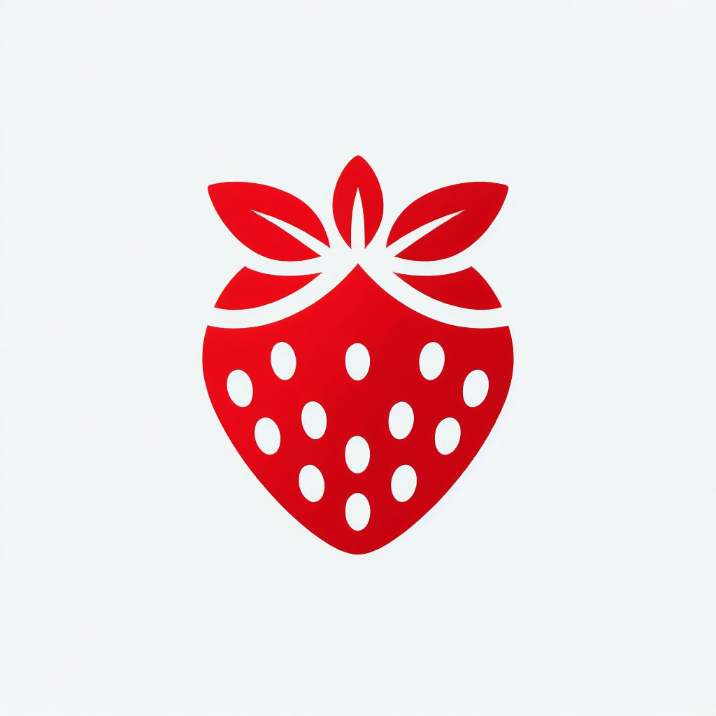 빨간색 딸기 로고 2