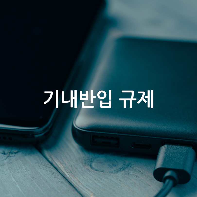 2025년 최신 보조배터리 기내반입 용량 규정