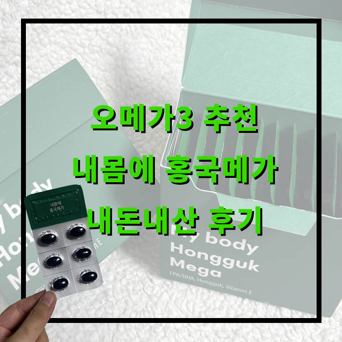 오메가3 추천 내몸에 홍국메가 내돈내산 후기