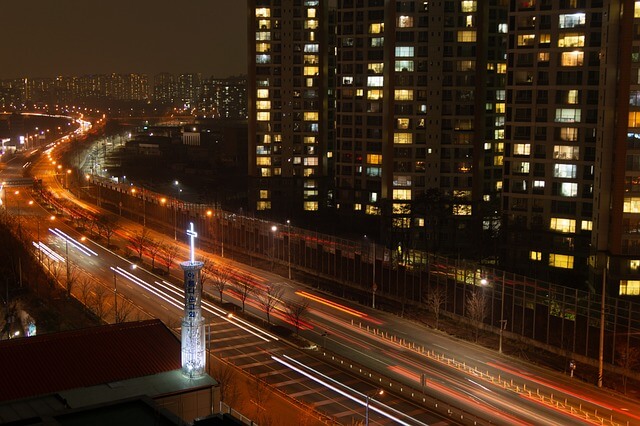 도시 야경 사진