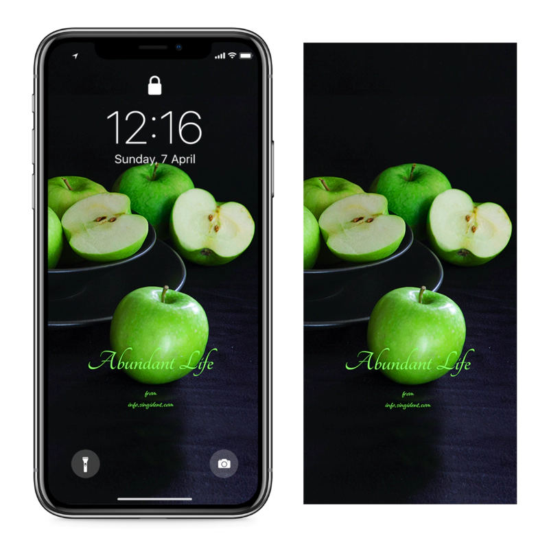 15 청사과 검정배경 C - Abundant Life 돈들어오는배경화면