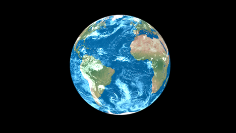 평평한 느낌의 지구