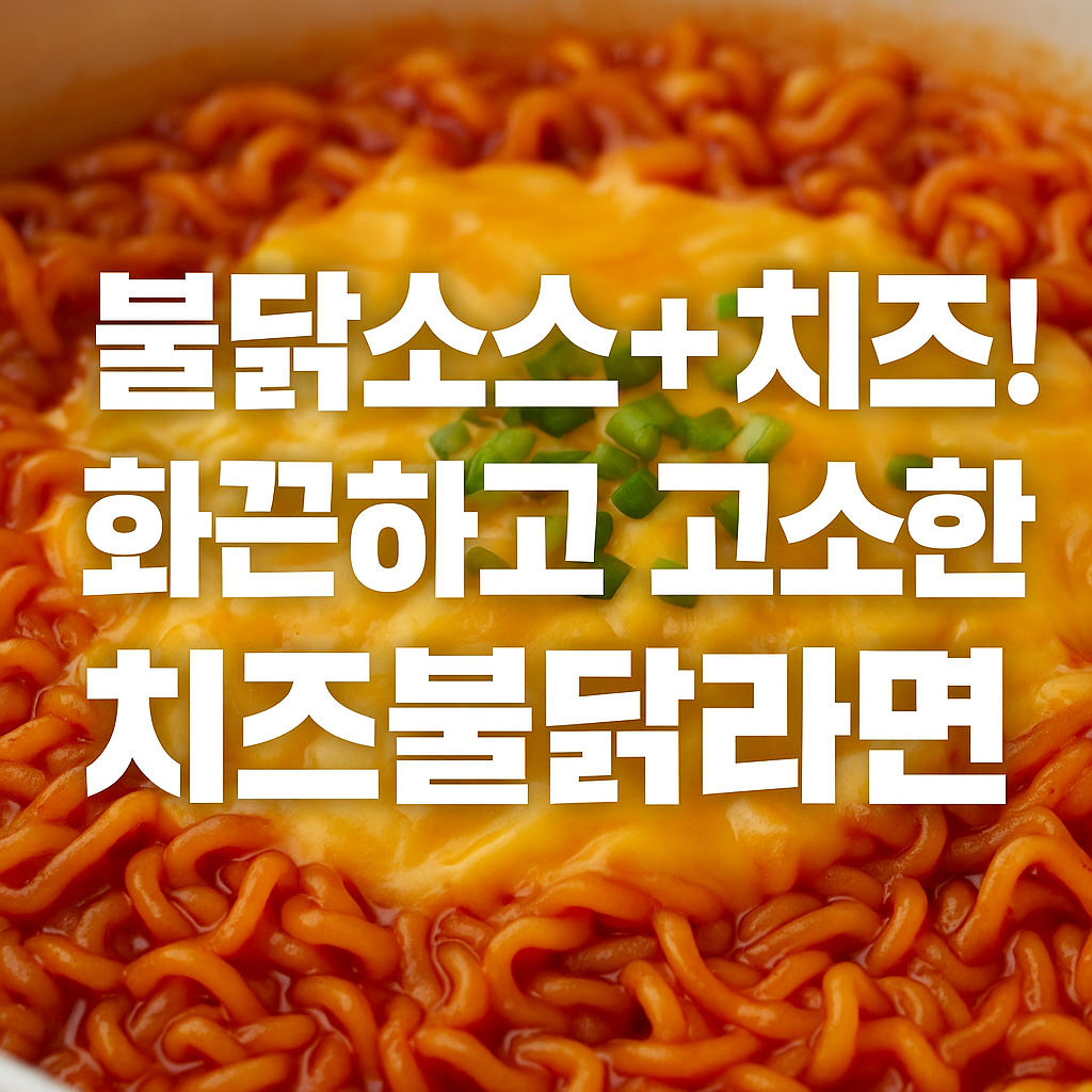 치즈불닭라면 완성
