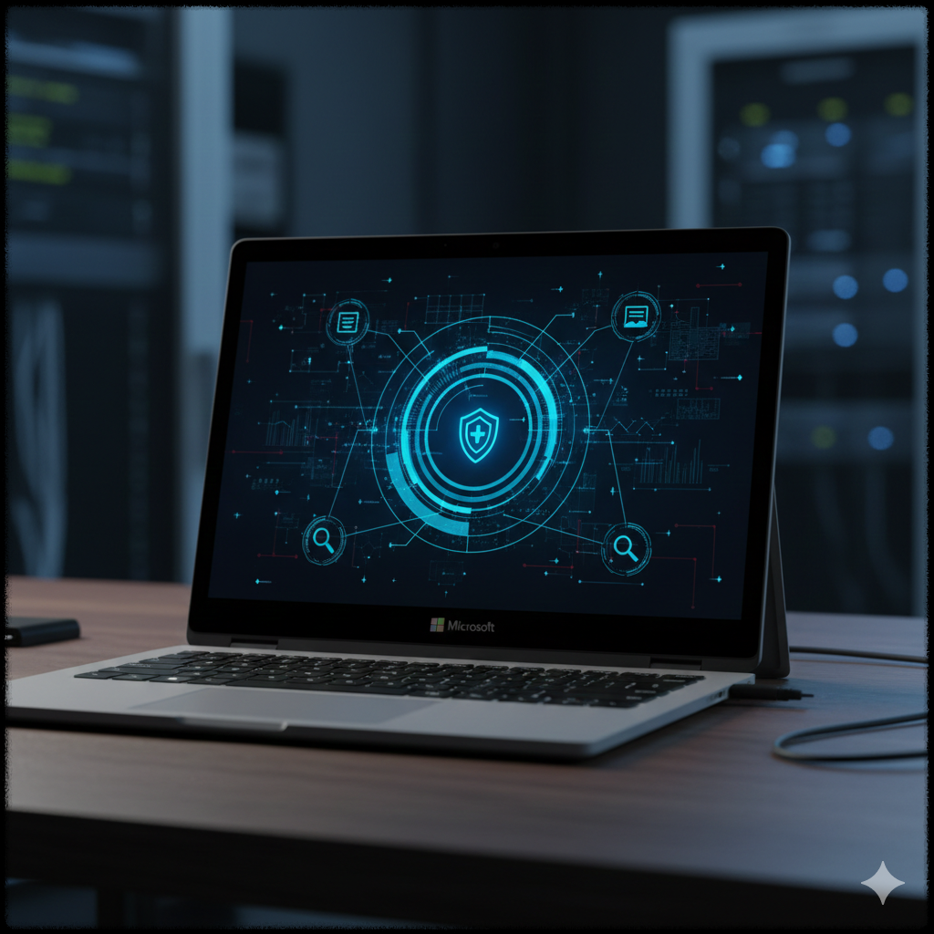 Windows PC에서 보안 검사를 통해 스파이웨어를 점검하는 화면