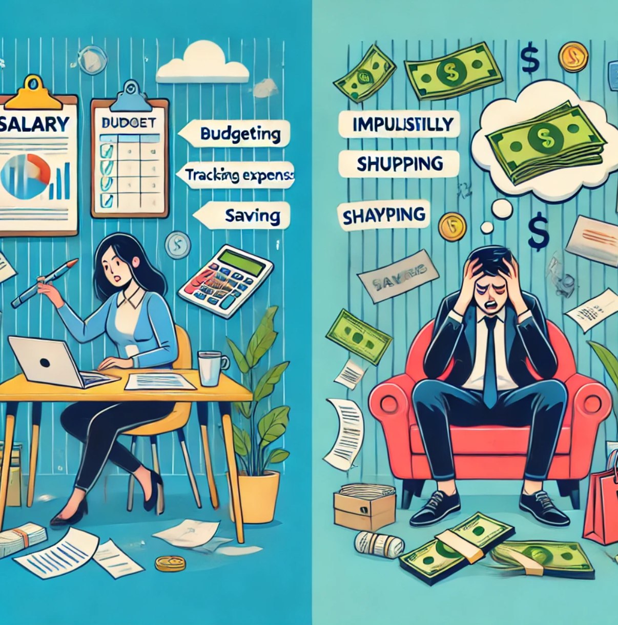 월급 관리 잘하는 사람과 못하는사람의 비교분석