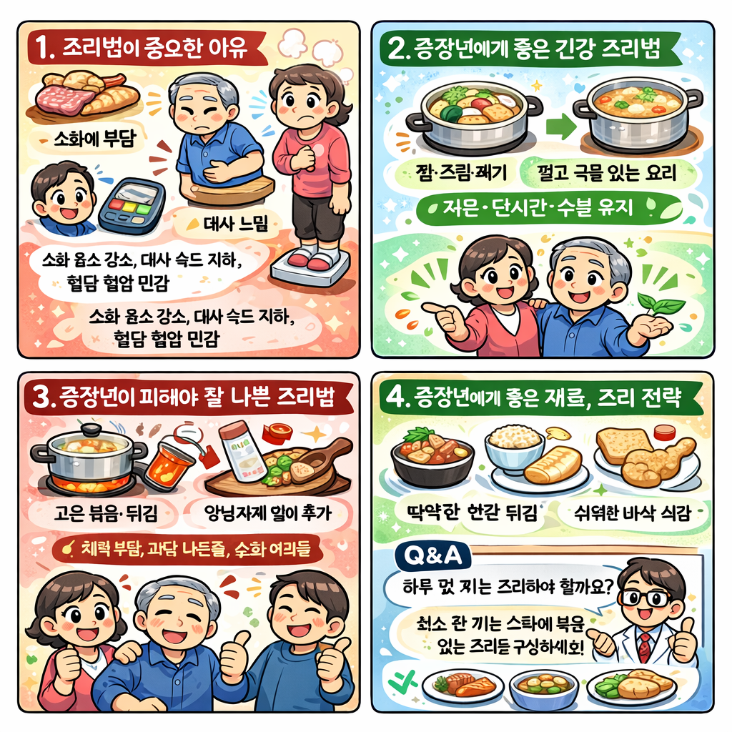중장년층에게 좋은 조리법 선택 기준