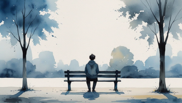 혼자 있을 때의 공허함에 관한 그림