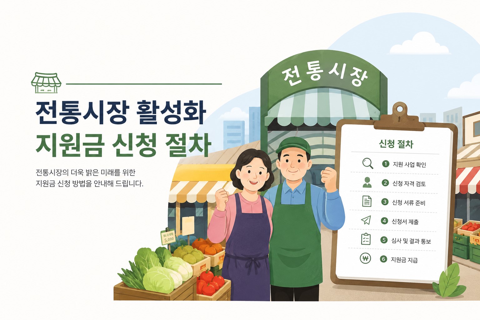 전통시장 지원금 신청 절차 안내 이미지