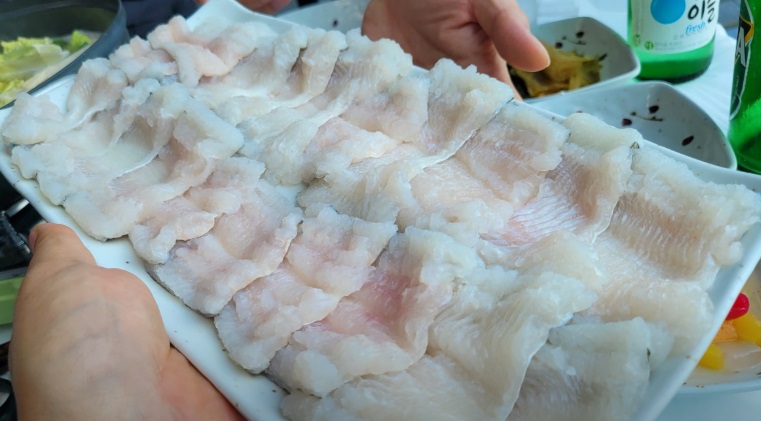 고성-갯장어-하모회-섬낚시횟집