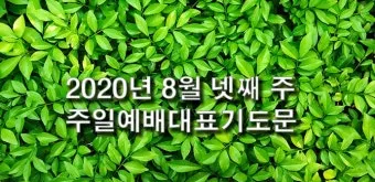 2025년 10월 넷째주일 낮예배 대표기도문 모음 예문집_20