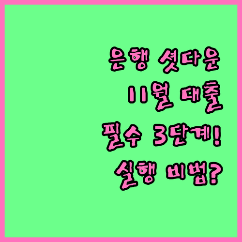 은행 셧다운 속 11월 신용대출 실행..