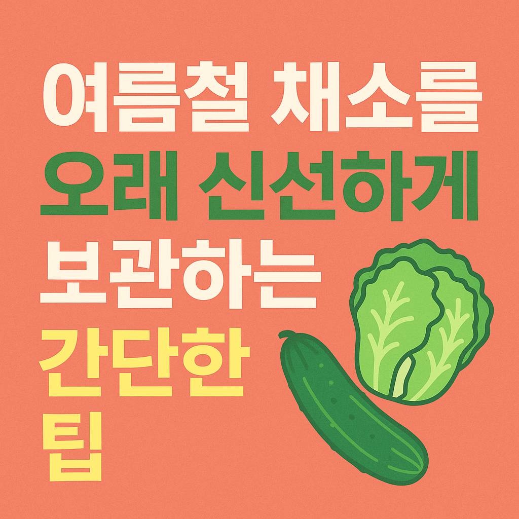 여름철 채소를 오래 신선하게 보관하는 간단한 팁