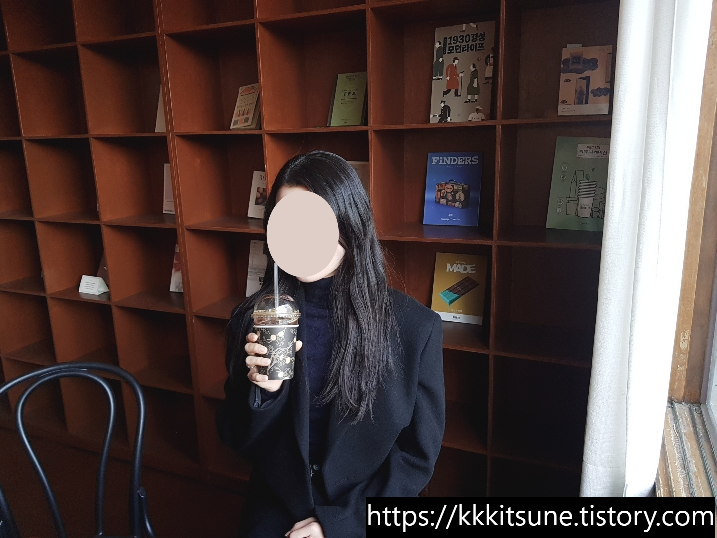 파사드패턴 캐시미어 미니멀 코트 블랙 과거 착용샷