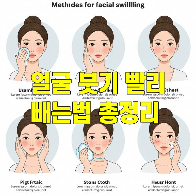얼굴 붓기 빨리 빼는법 총정리 응급 처치부터 생활습관까지