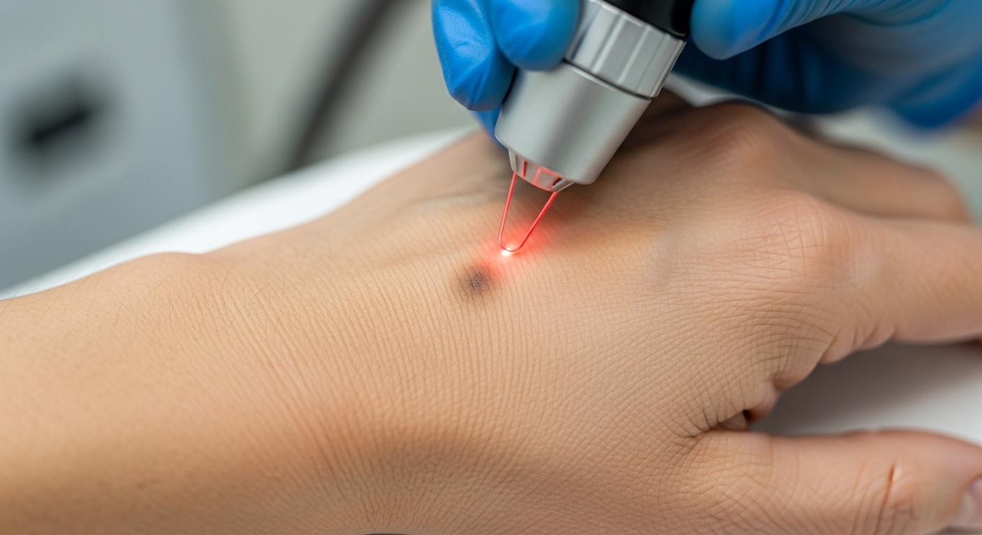 손등 검버섯 레이저 착색