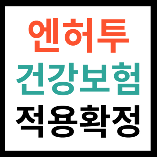 엔허투 건강보험 적용확정