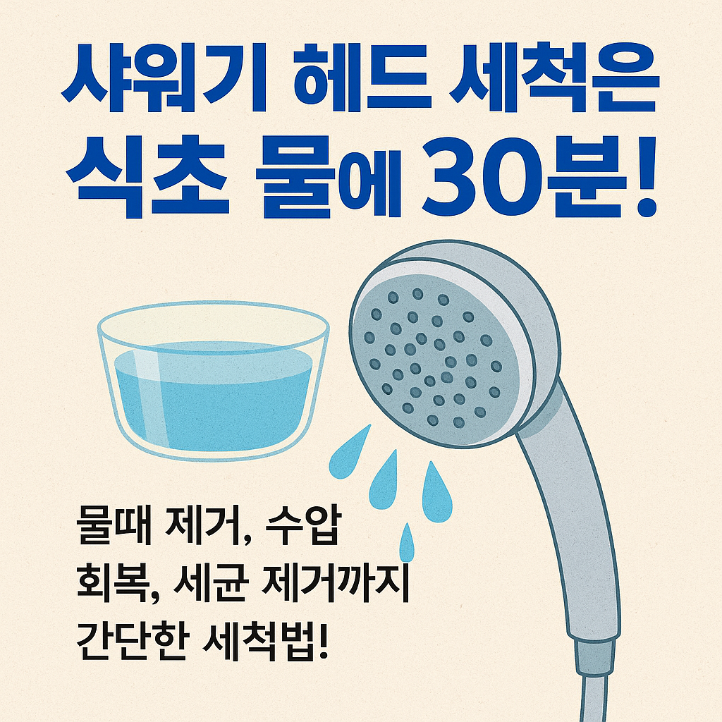 샤워기 헤드 세척