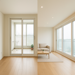 확장형 아파트와 미확장형 구조 차이