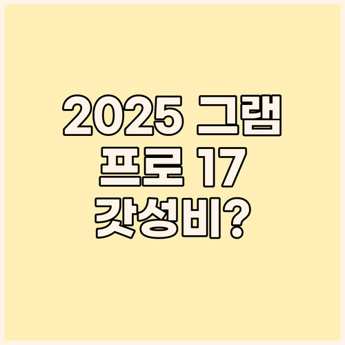 2025 LG 그램 프로 17: 전문..
