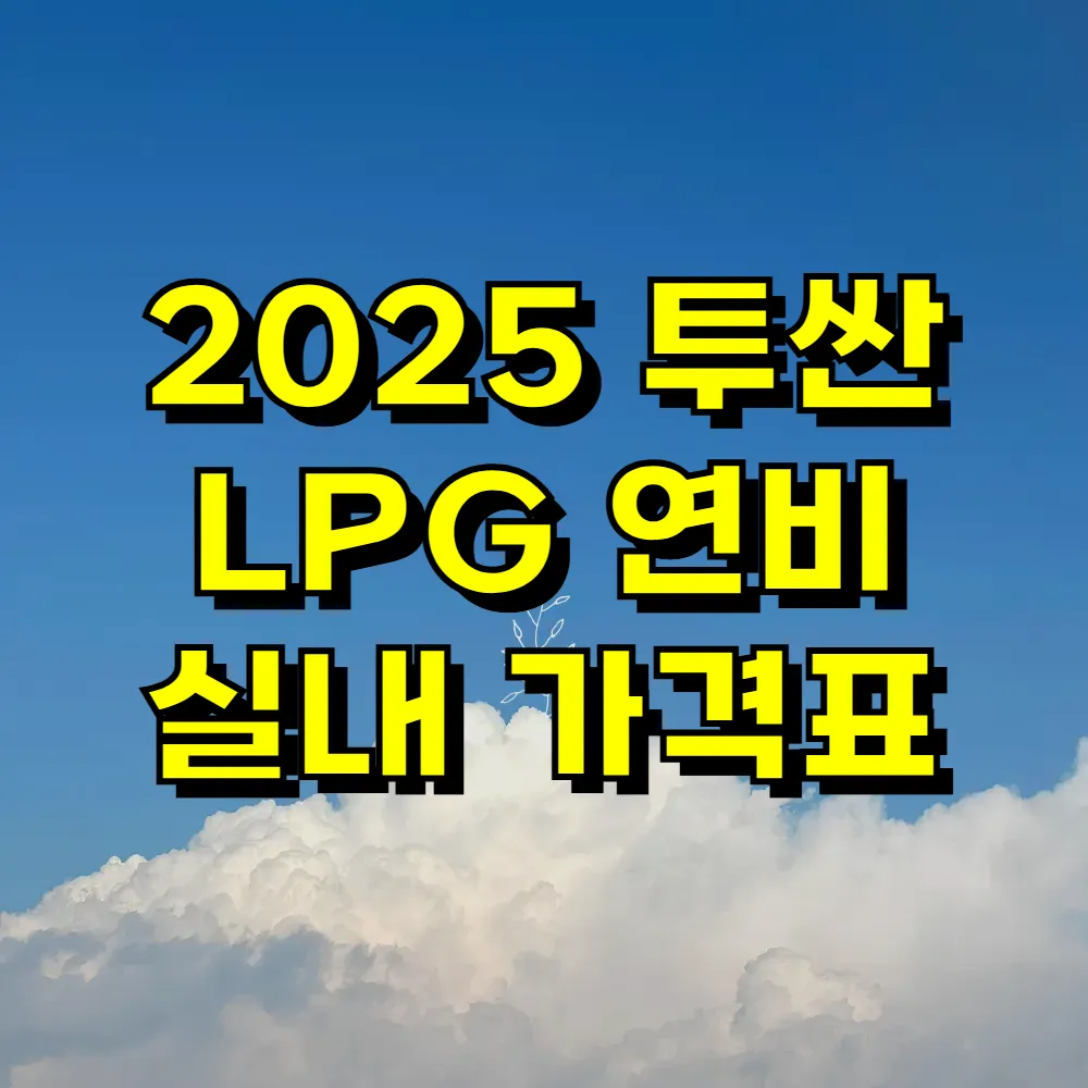 2025 투싼 LPG 연비 실내 가격표