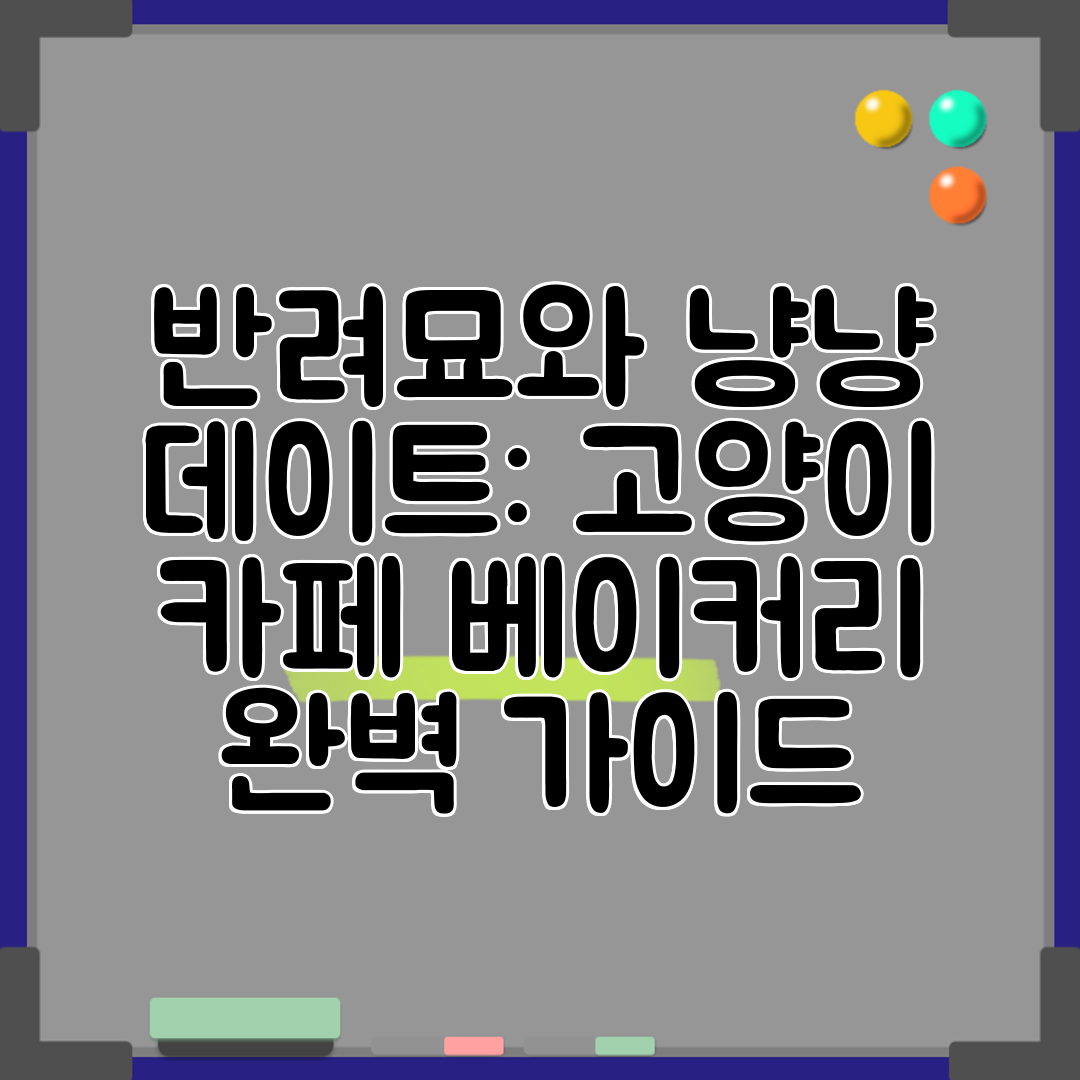 반려묘와 냥냥 데이트 고양이 카페 베이커리 완벽 가이드