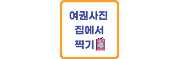 여권사진 집에서 찍기
