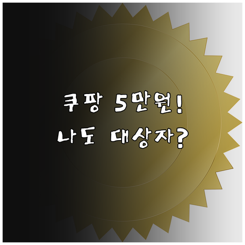쿠팡 5만원 보상 대상자 기준 및 캐..