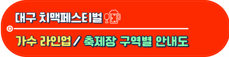 가수 라인업