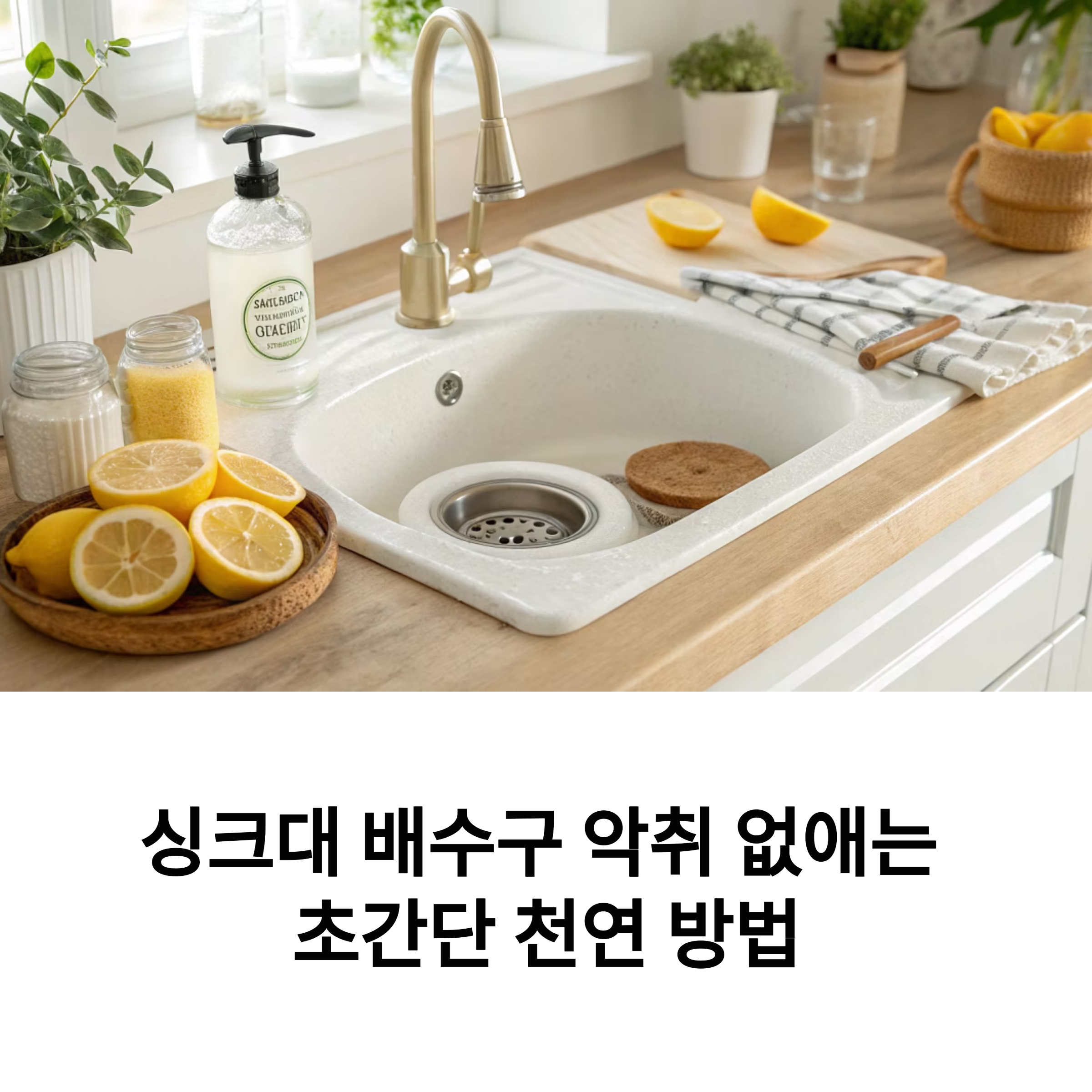 싱크대 배수구 악취 없애는 초간단 천연 방법