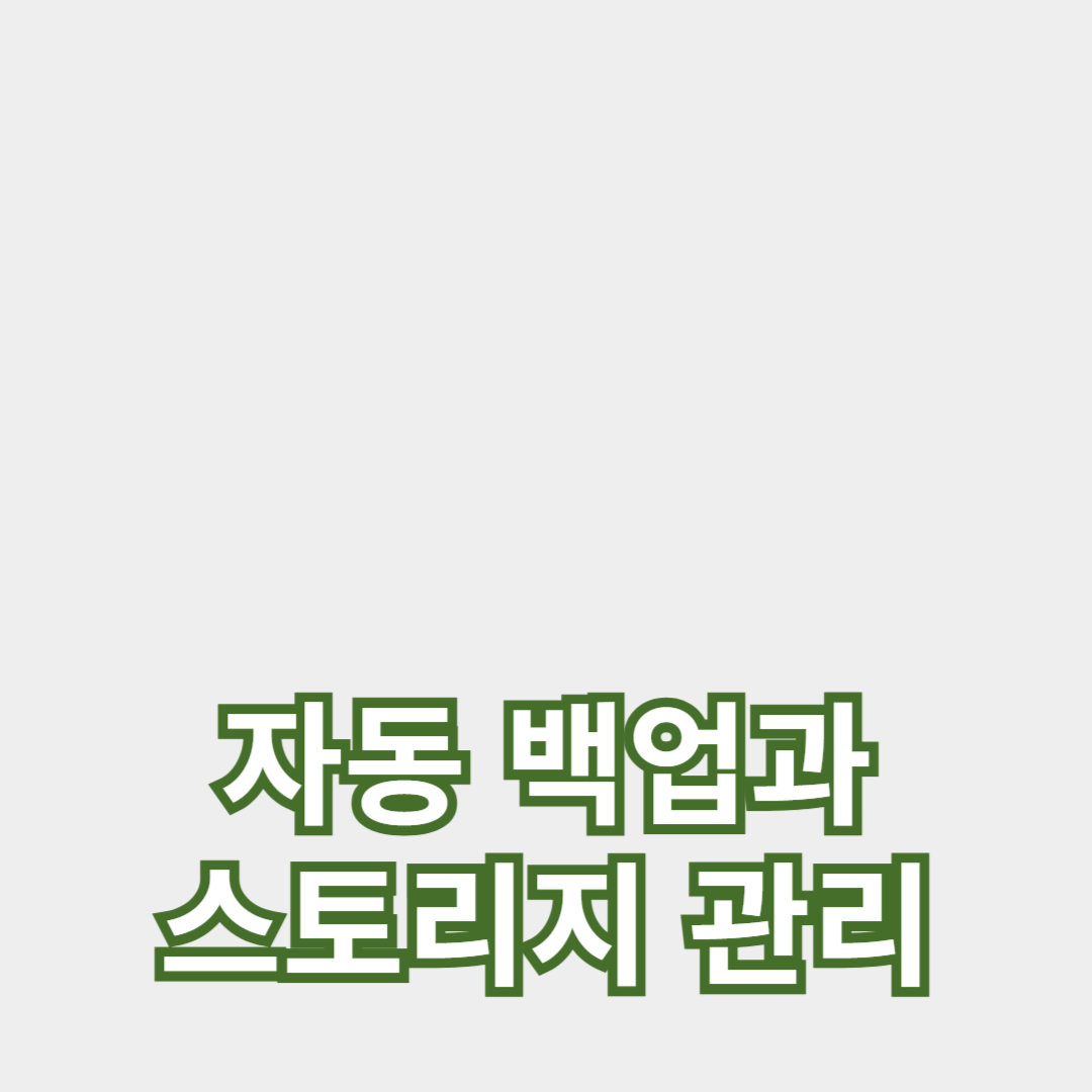 자동 백업과 스토리지 관리로 클라우드 데이터 보호하기