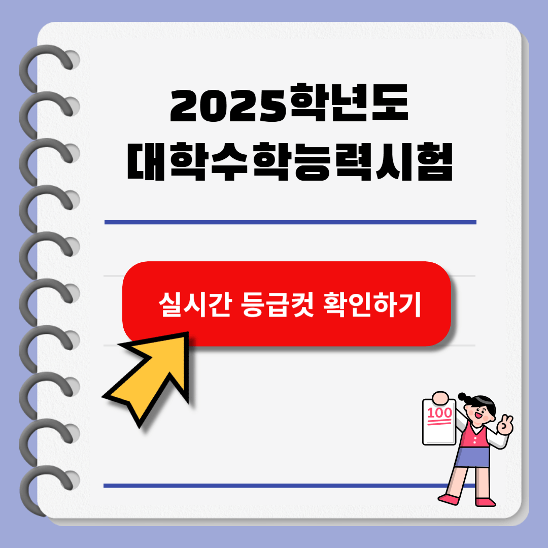 2025학년도 수능 실시간 등급컷