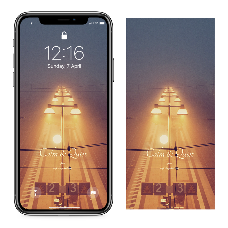 04 철로 야경 C - Calm &amp; Quiet 아이폰겨울배경화면