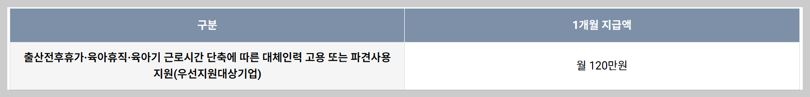사업주 대체인력지원금