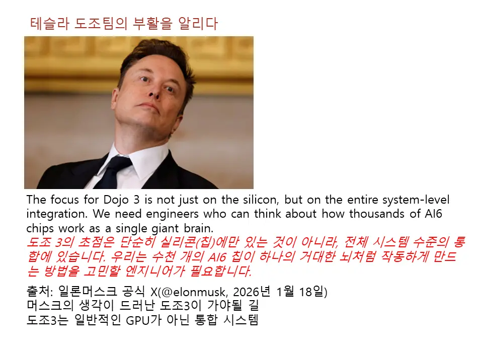 테슬라 도조팀의 부활을 알리다