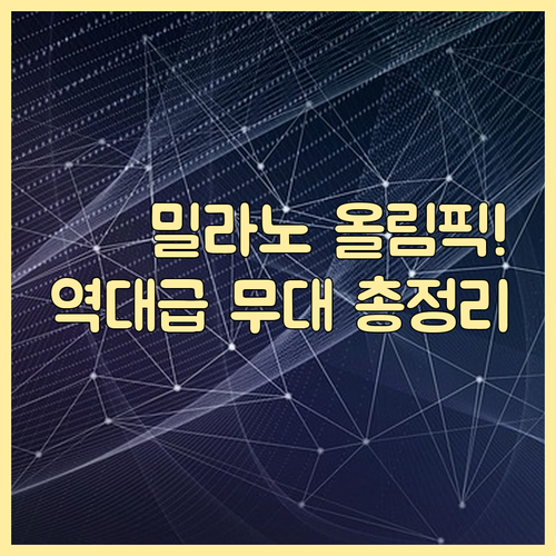 2026 밀라노 동계올림픽 개막식 첨..