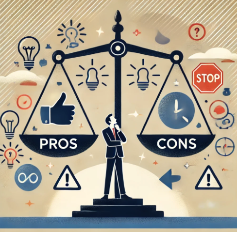 장점과 단점을 나타내는 이미지