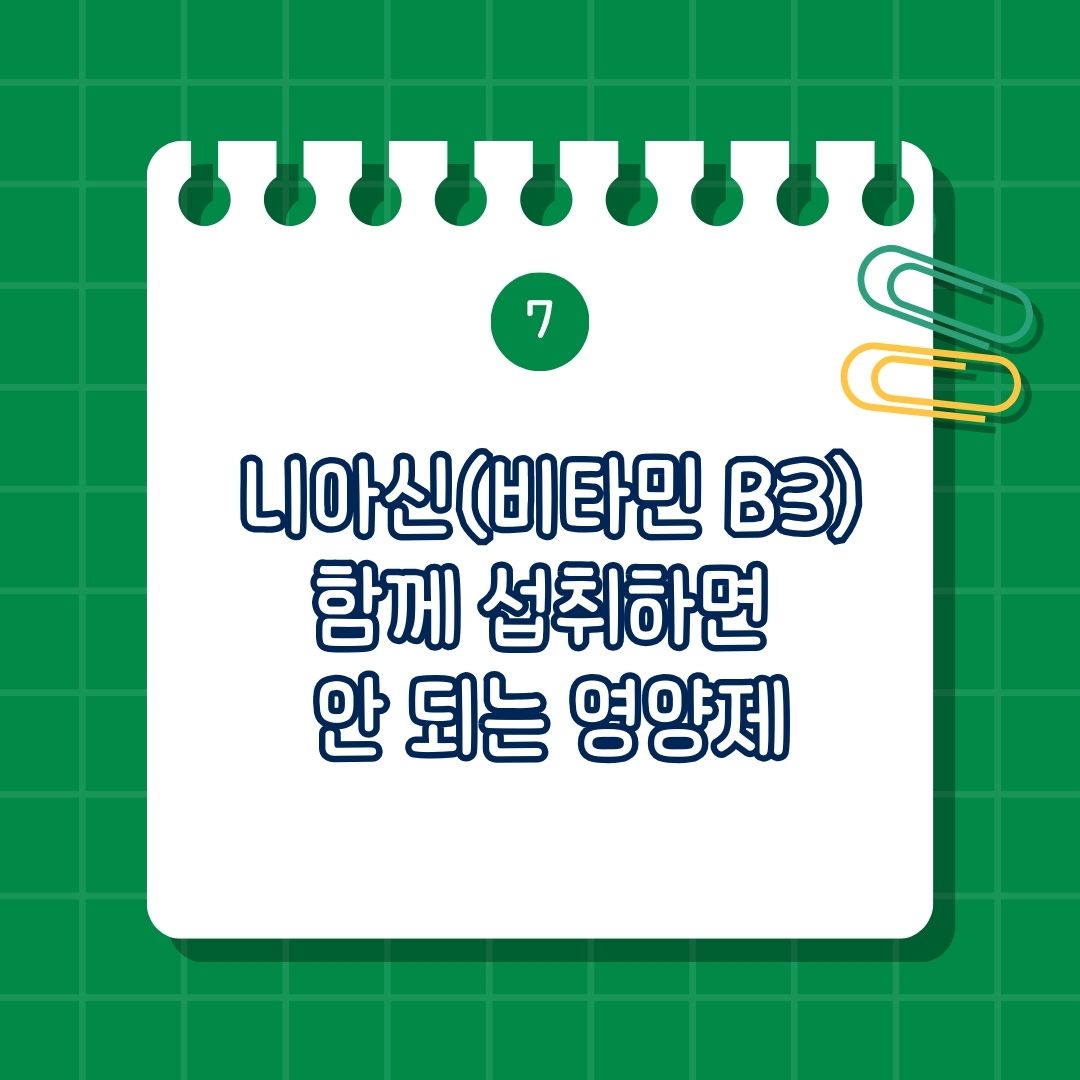 니아신(비타민 B3) 함께 섭취하면 안 되는 영양제, 함께 복용하면 안 좋은 성분, 같이 먹으면 안 되는 약물