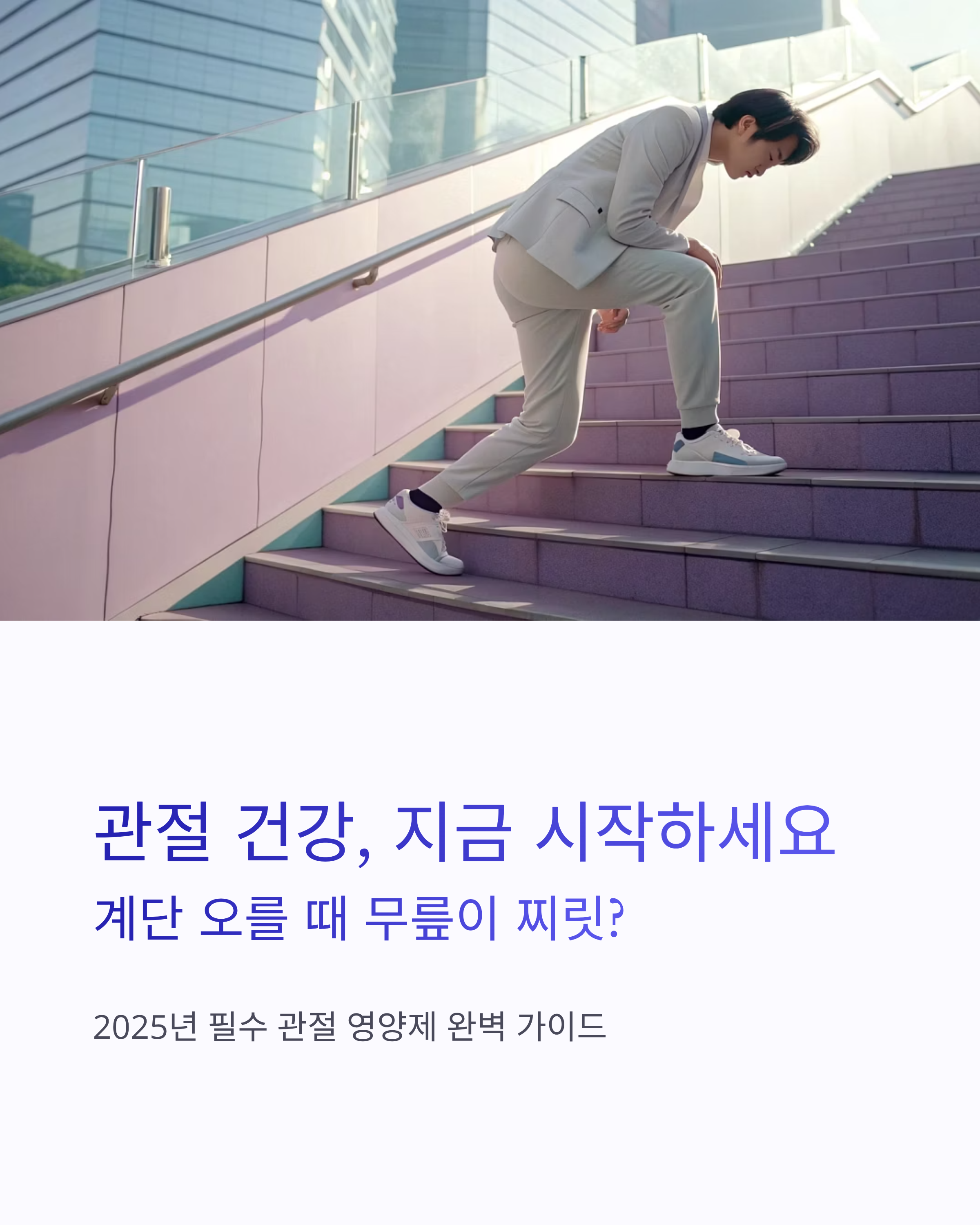 관절에좋은영양제 ❘ 연골·뼈 건강 지키는 2025년 필수 보충제 완벽 가이드